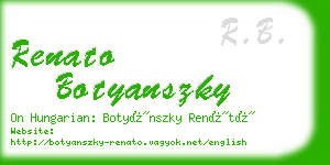 renato botyanszky business card